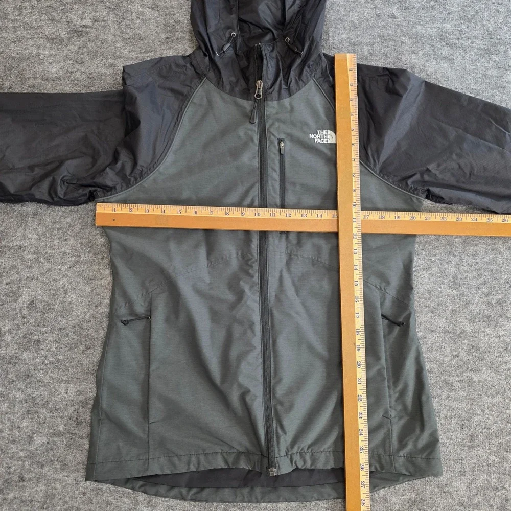 The North‎ Face Jacket Womens Medium Regular Grey Black DryVent Full Zip Hooded